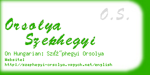 orsolya szephegyi business card